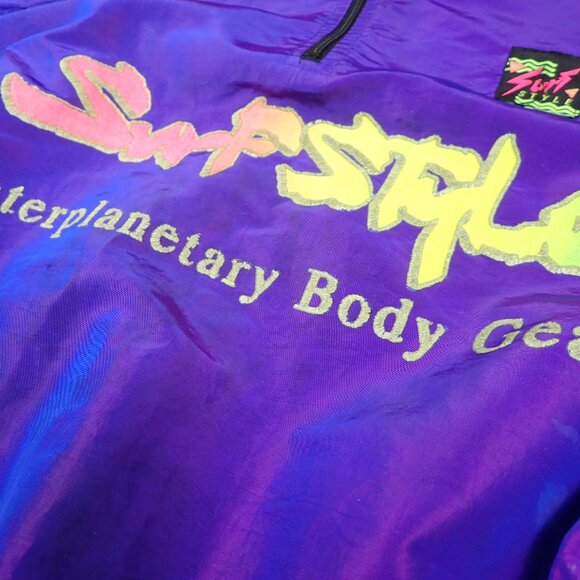 Lightweight Wind Jacket Surf Style Men's Interplanetary Body Gear Purple - Picture 2 of 5